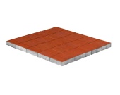 Тротуарная плитка Braer Прямоугольник Красный 200x100x60