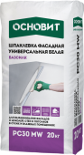 ШПАКЛЕВКА ЦЕМЕНТНАЯ ФАСАДНАЯ БЕЛАЯ УНИВЕРСАЛЬНАЯ ОСНОВИТ БАЗСИЛК PC30 MW ТОЛЩИНА СЛОЯ 1-10 ММ