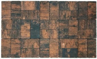 Брусчатка Лидер 40 Прямоугольник 200х100х60мм Color Mix Турмалин, Лидер 40