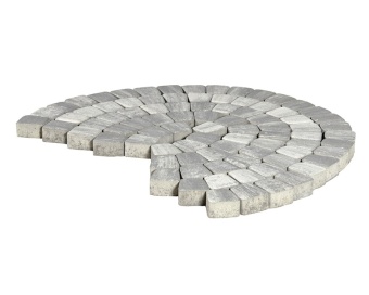 Тротуарная плитка Braer Классико круговая Color Mix Тип 7 Туман