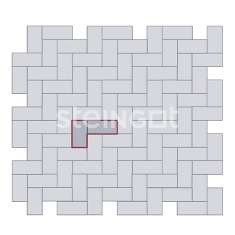 Тротуарная плитка Steingot Прямоугольник 600х300х80 серия Плиты 80 Колор Микс Штайн Сильвер частичный прокрас