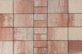 Тротуарная плитка Braer Мозаика Color Mix Фламинго толщина 60