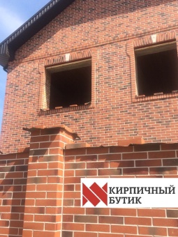 Кирпич одинарный декоративный "Кантри" с рельефной поверхностью для баварской кладки ГКЗ