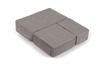 Тротуарная плитка Нобетек Старый город 1СГ5ф Серая