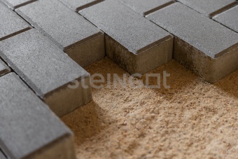 Тротуарная плитка Steingot Прямоугольник 600х300х80 серия Плиты 80 Темно-коричневый частичный прокрас