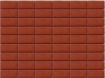 Брусчатка Прямоугольник 100х200х60 мм - Braer красный, BRAER
