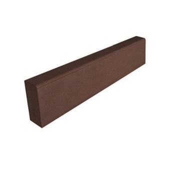 Бордюрный камень садовый 342 Механический завод 1000х200х80 Темно-коричневый верхний прокрас