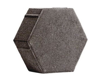 Тротуарная плитка 342 Механический завод Шестигранник 230х197х80 Коричневый