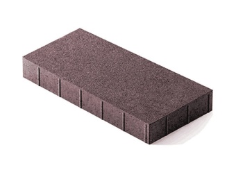 Тротуарная плитка 342 Механический завод 600х300х80 Темно-коричневый