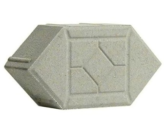 Тротуарная плитка 342 Механический завод Ромб 150х300х80 Серый