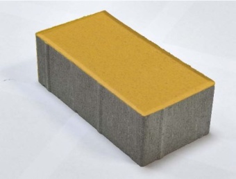 Брусчатка Лидер 40 Прямоугольник 200х100х80 мм Желтый, Лидер 40