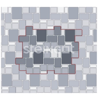 Тротуарная плитка Steingot Бавария серии Премиум Bianco Nero 60 мм