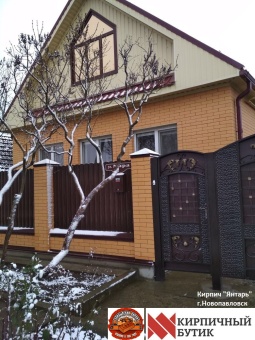 Кирпич лицевой желтый "Янтарь" с гладкой поверхностью ГКЗ