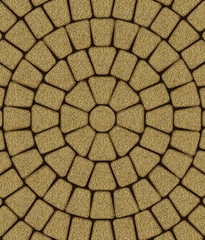 Тротуарная плитка 342 Механический завод Классика круговая из 3 камней Бежевый