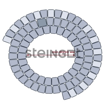 Тротуарная плитка Steingot Классика Арко серии Премиум Bianco Nero 60