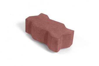 Тротуарная плитка Нобетек Зигзаг 1И8ф Красная