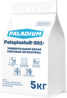 Штукатурка гипсовая БЕЛАЯ PalaplasteR-201, 5 кг, PALADIUM