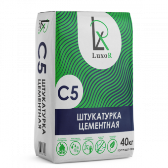 Цементно-известковая штукатурка C5 40 кг, ЛюксоР