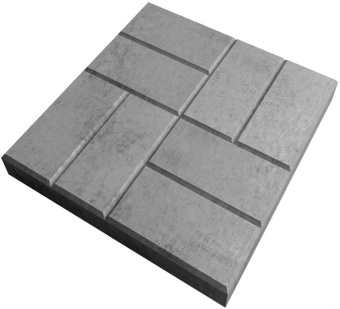 Тротуарная плитка Звездный Квадрат 8 кирпичей 500х500х70 мм