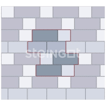 Тротуарная плитка Steingot Плато Колор Микс Штайн Сильвер частичный прокрас