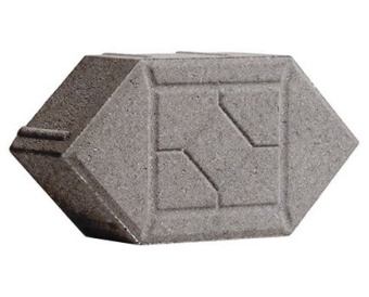 Тротуарная плитка 342 Механический завод Ромб 150х300х80 Коричневый