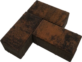 Брусчатка Лидер 40 Прямоугольник 200х100х60мм Color Mix Турмалин, Лидер 40