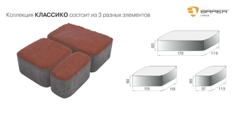 Тротуарная плитка Braer Классико Грифельный