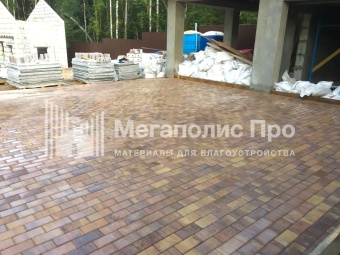 Брусчатка Braer Прямоугольник ColorMix 200х100х60мм цвет Прайд, BRAER