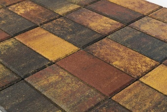 Тротуарная плитка Braer Прямоугольник Color Mix Мальва 200х100х40