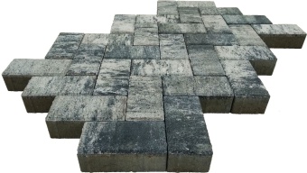 Брусчатка Лидер 40 Прямоугольник 200х100х60мм Color Mix Графит, Лидер 40