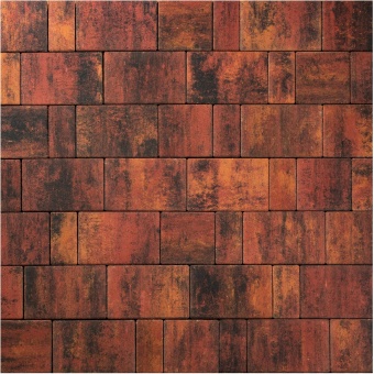 Тротуарная плитка 342 Механический завод Новый город Классик 80 Колор Микс Вулкан