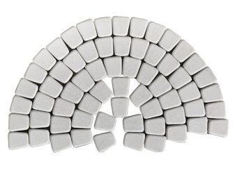 Тротуарная плитка Braer Классико круговая Белый