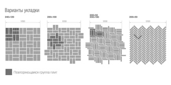 Тротуарная плитка Braer Прямоугольник Серый 240х120х70
