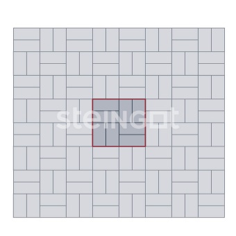 Тротуарная плитка Steingot Прямоугольник 600х300х80 серия Плиты 80 Колор Микс Штайн Сильвер частичный прокрас