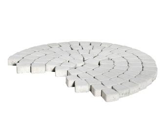 Тротуарная плитка Braer Классико круговая Белый