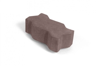 Тротуарная плитка Нобетек Зигзаг 1И8ф Коричневая