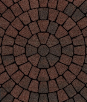 Тротуарная плитка 342 Механический завод Классика круговая из 3 камней Колор микс Арабика