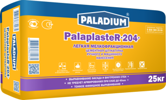 Штукатурка цементная PalaplasteR-204, 25 кг, PALADIUM