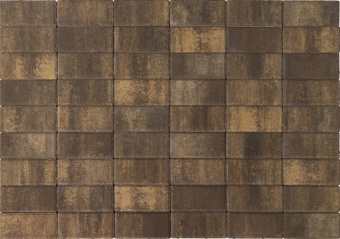 Брусчатка Braer Прямоугольник ColorMix 200х100х60мм цвет Каштан, BRAER