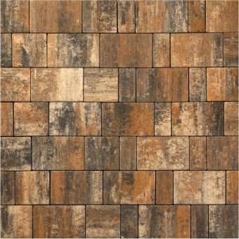 Тротуарная плитка 342 Механический завод Новый город Классик 80 Колор Микс Карелия