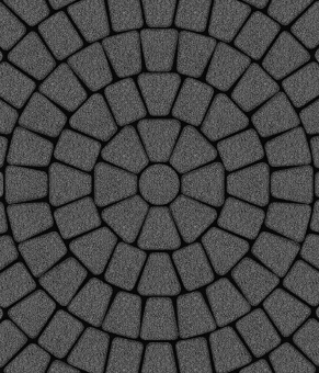 Тротуарная плитка 342 Механический завод Классика круговая из 3 камней Серый