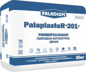 Штукатурка гипсовая БЕЛАЯ PalaplasteR-201, 30 кг, PALADIUM