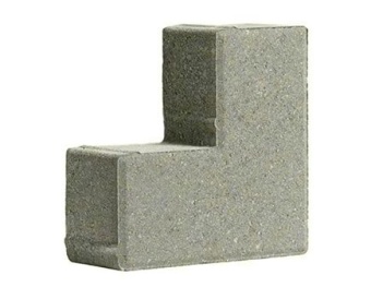 Тротуарная плитка 342 Механический завод Уголок 200х200х80 Серый