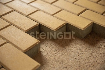 Тротуарная плитка Steingot Прямоугольник 600х300х80 серия Плиты 80 Желтый частичный прокрас