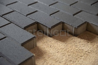 Тротуарная плитка Steingot Прямоугольник 600х300х80 серия Плиты 80 Черный частичный прокрас