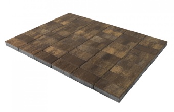 Брусчатка Braer Прямоугольник ColorMix 200х100х60мм цвет Каштан, BRAER