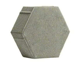 Тротуарная плитка 342 Механический завод Шестигранник 230х197х80 Серый