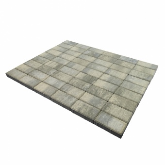 Тротуарная плитка Braer Прямоугольник Колор микс Туман толщина 40 мм