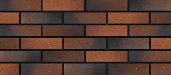 Кирпич лицевой коричневый "Кантри" с поверхностью Руст ГКЗ