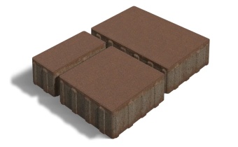 Тротуарная плитка 342 Механический завод Новый город Классик 80 Коричневый